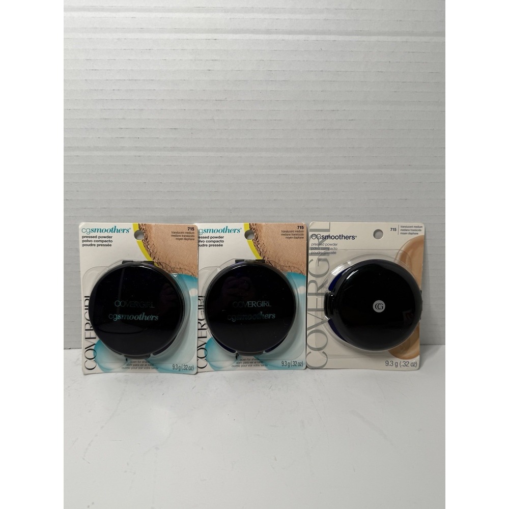 3 New Covergirl CG Smoothers Pressed Powder Compact # 715 Translucent MEDIUM